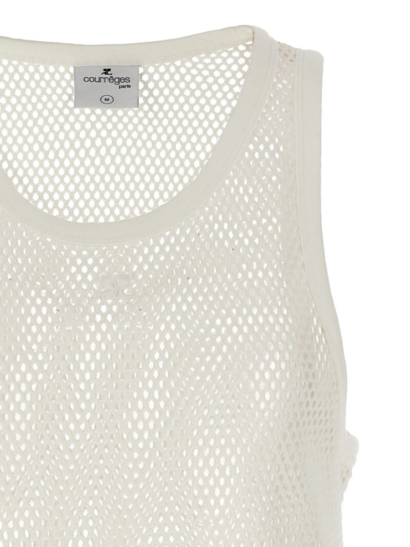 'Fishnet' top Man COURREGES White