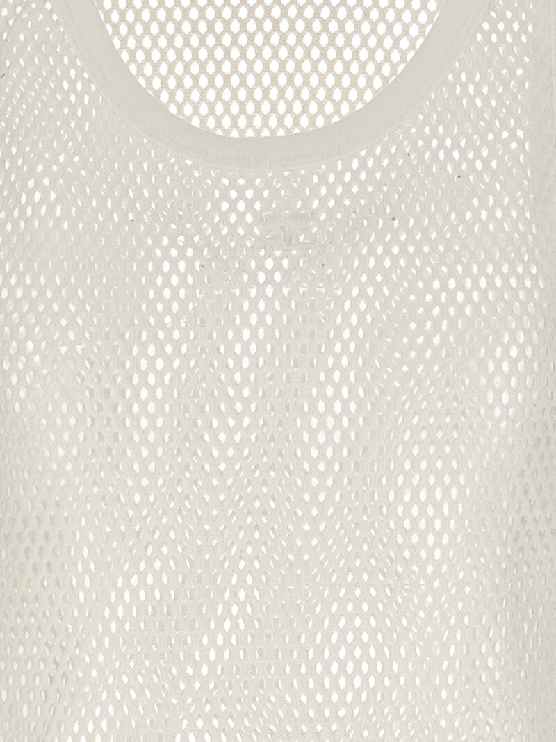 'Fishnet' top 100% cotton COURREGES White