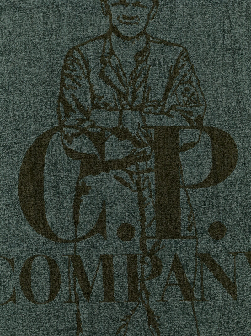 Logo beach towel Man C.P. COMPANY Green