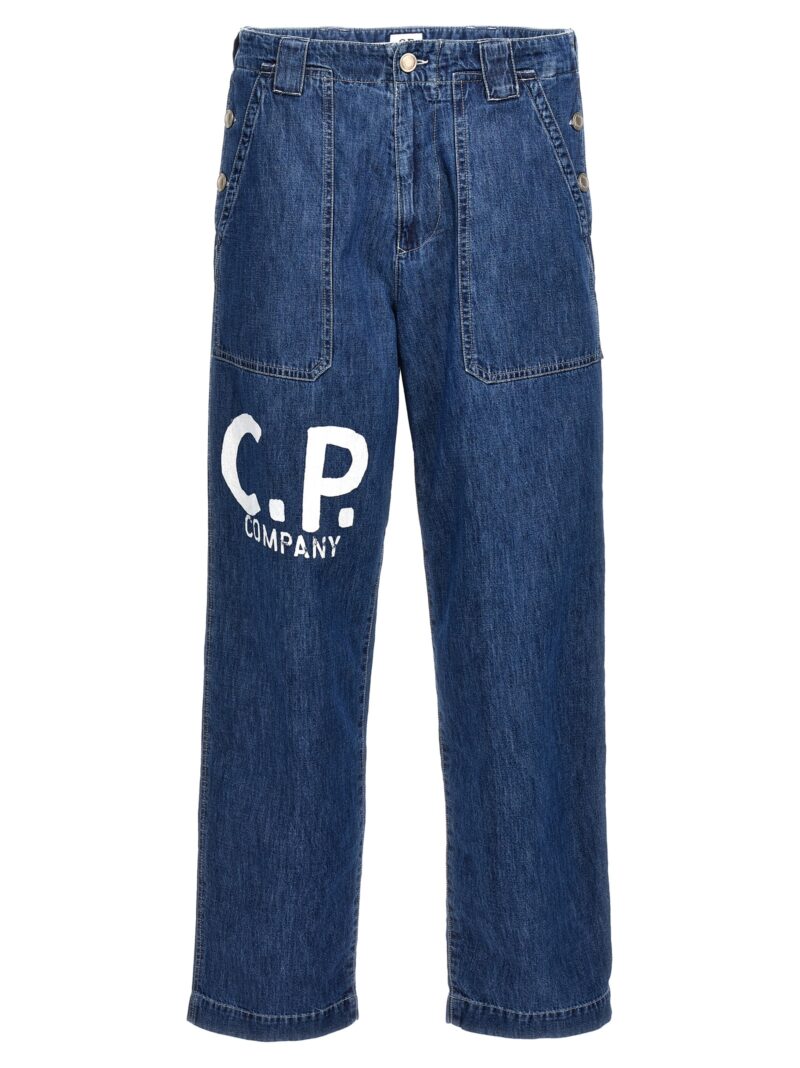 Logo print jeans C.P. COMPANY Blue