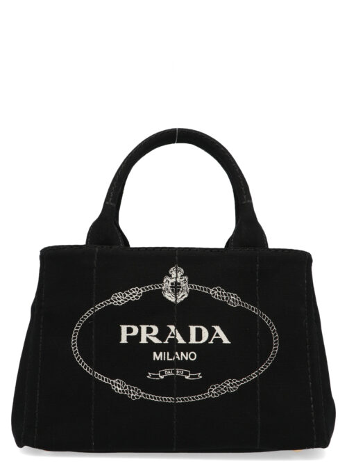 Logo hand bag PRADA Black