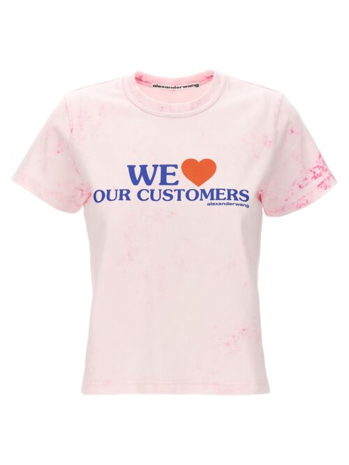 'We Love Our Customers' t-shirt ALEXANDER WANG Pink