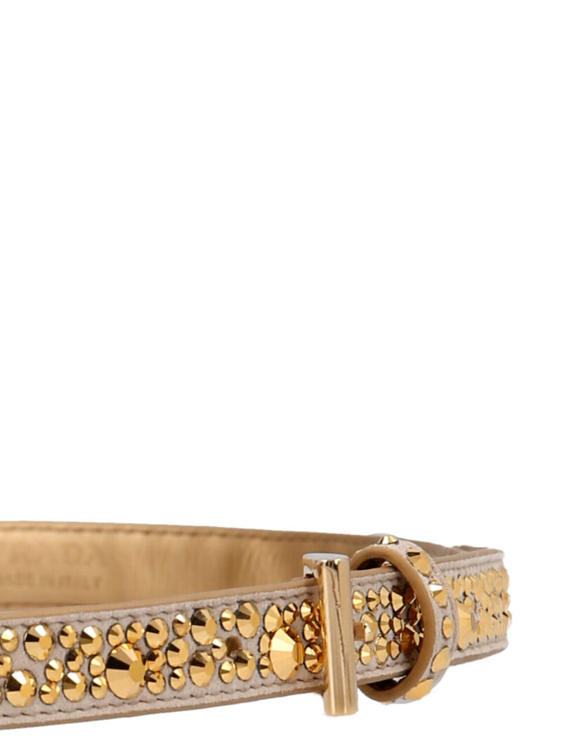 Crystal leather belt Woman PRADA Gold