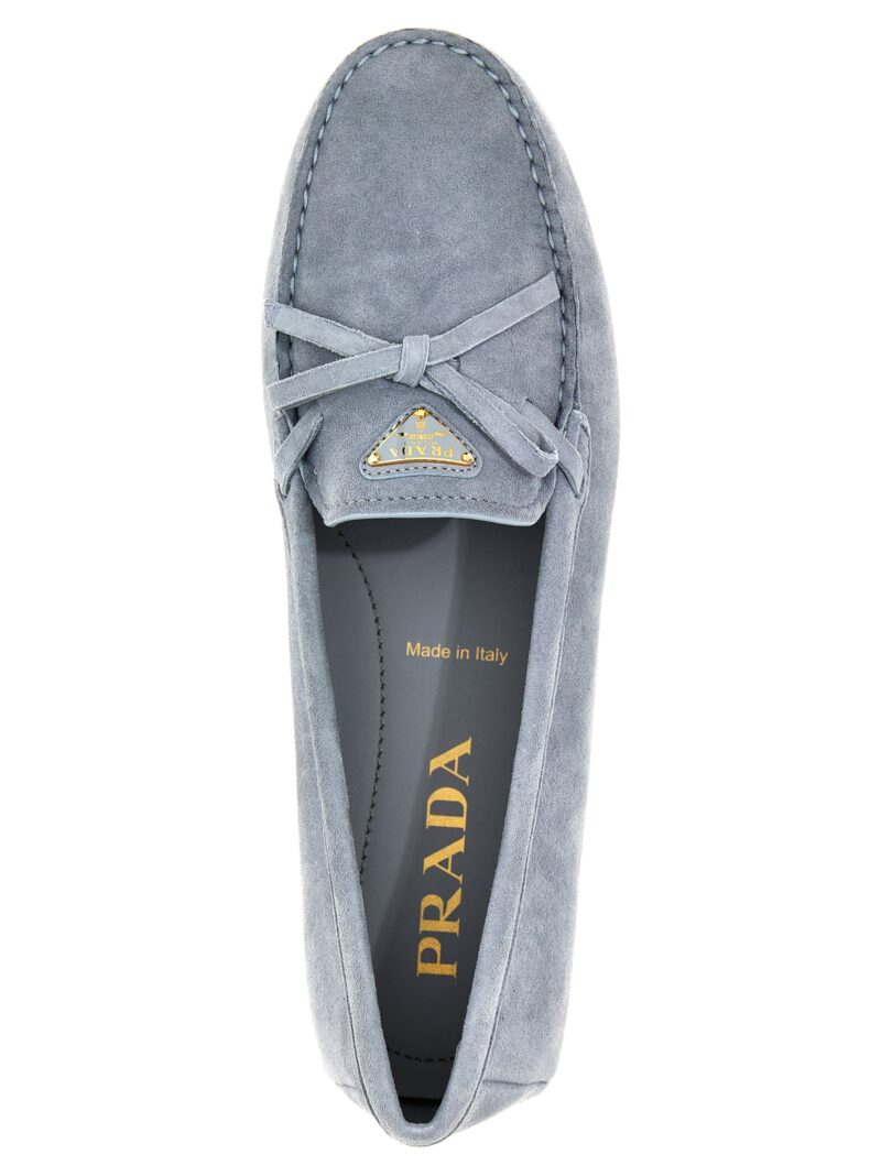 'Drive' loafers 100% suede leather PRADA Light Blue