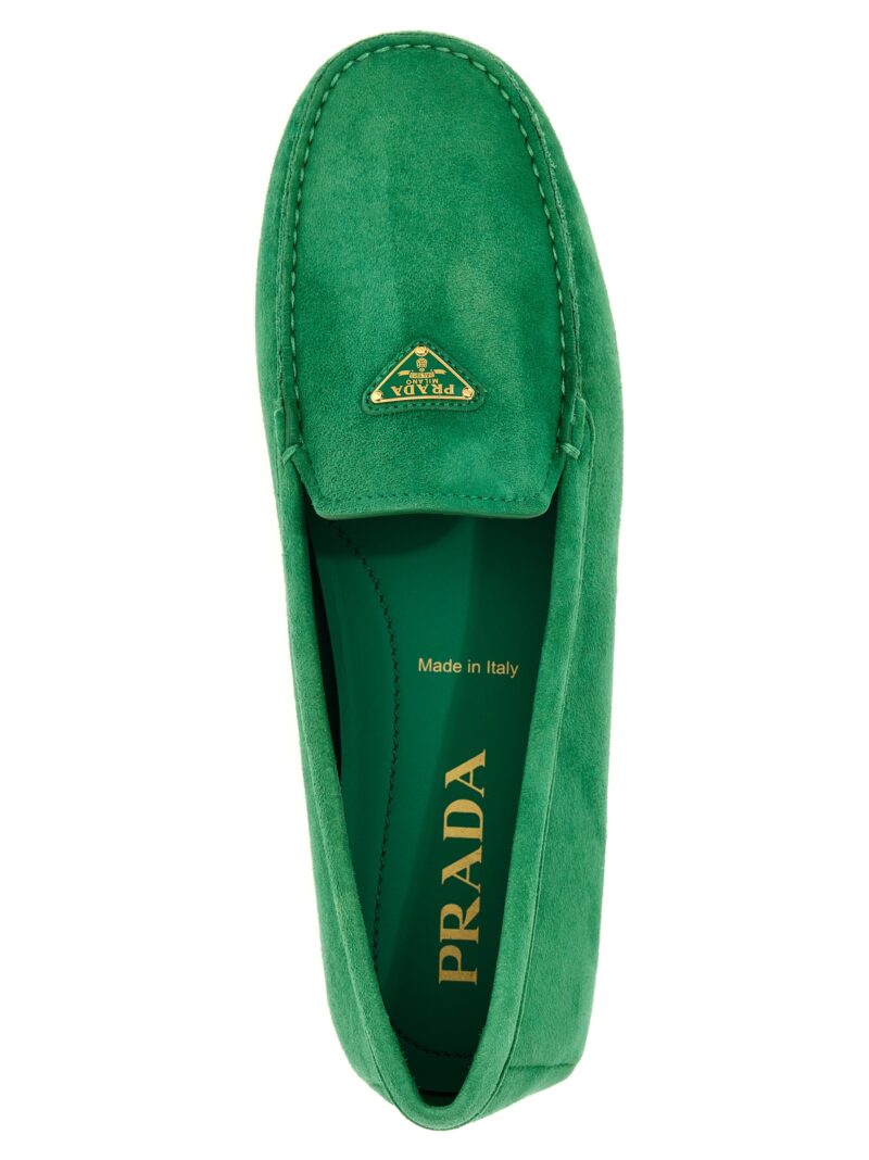 'Drive' loafers 100% goat leather (Capra Hircus Hircus) PRADA Green