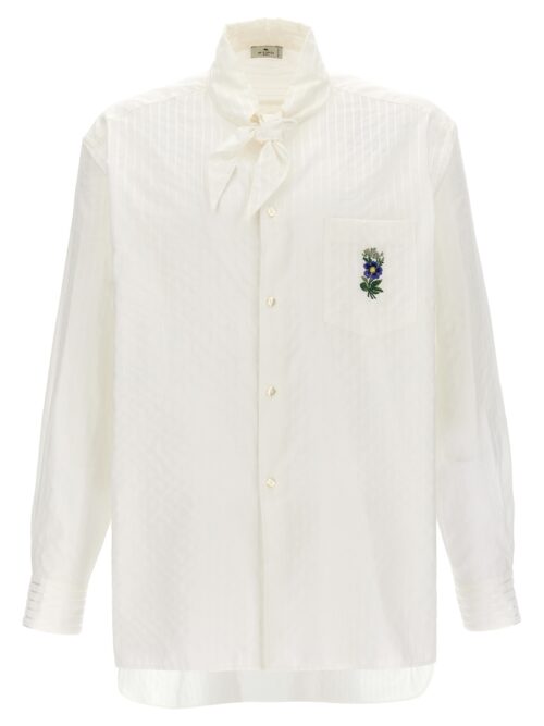 Floral embroidery shirt ETRO White