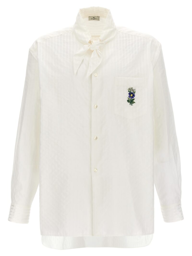 Floral embroidery shirt ETRO White