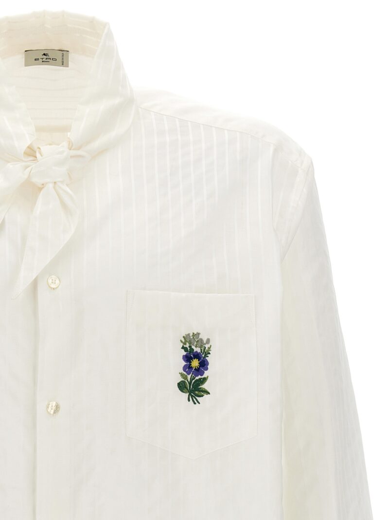 Floral embroidery shirt Man ETRO White