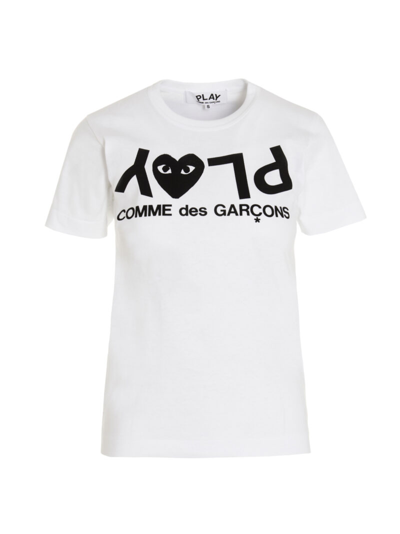'Logo reverse’ T-shirt COMME DES GARÇONS PLAY White/Black