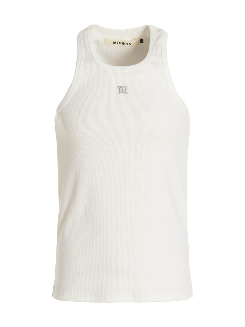 Logo embroidery tank top MISBHV White