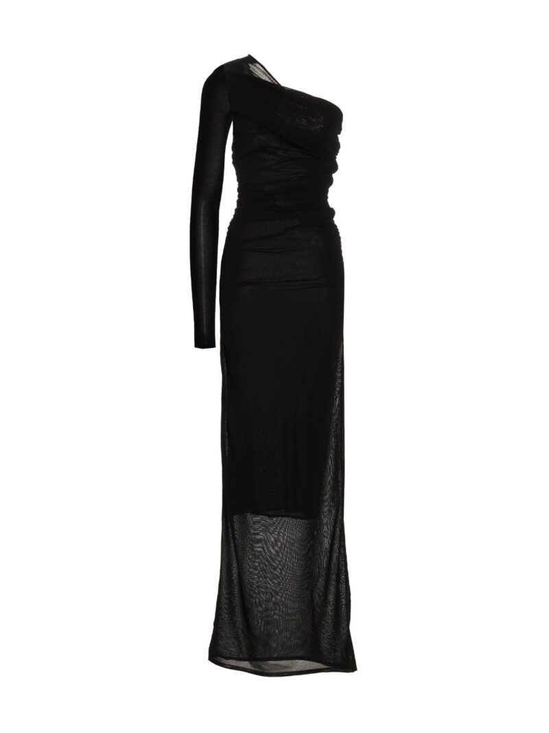 Draped long dress SAINT LAURENT Black