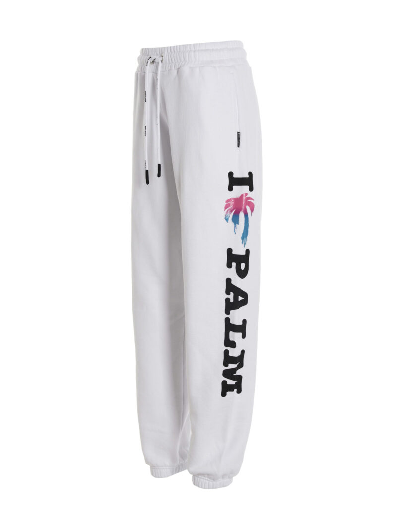 'I Love PA' joggers PWCH006S23FLE00201840184 PALM ANGELS White