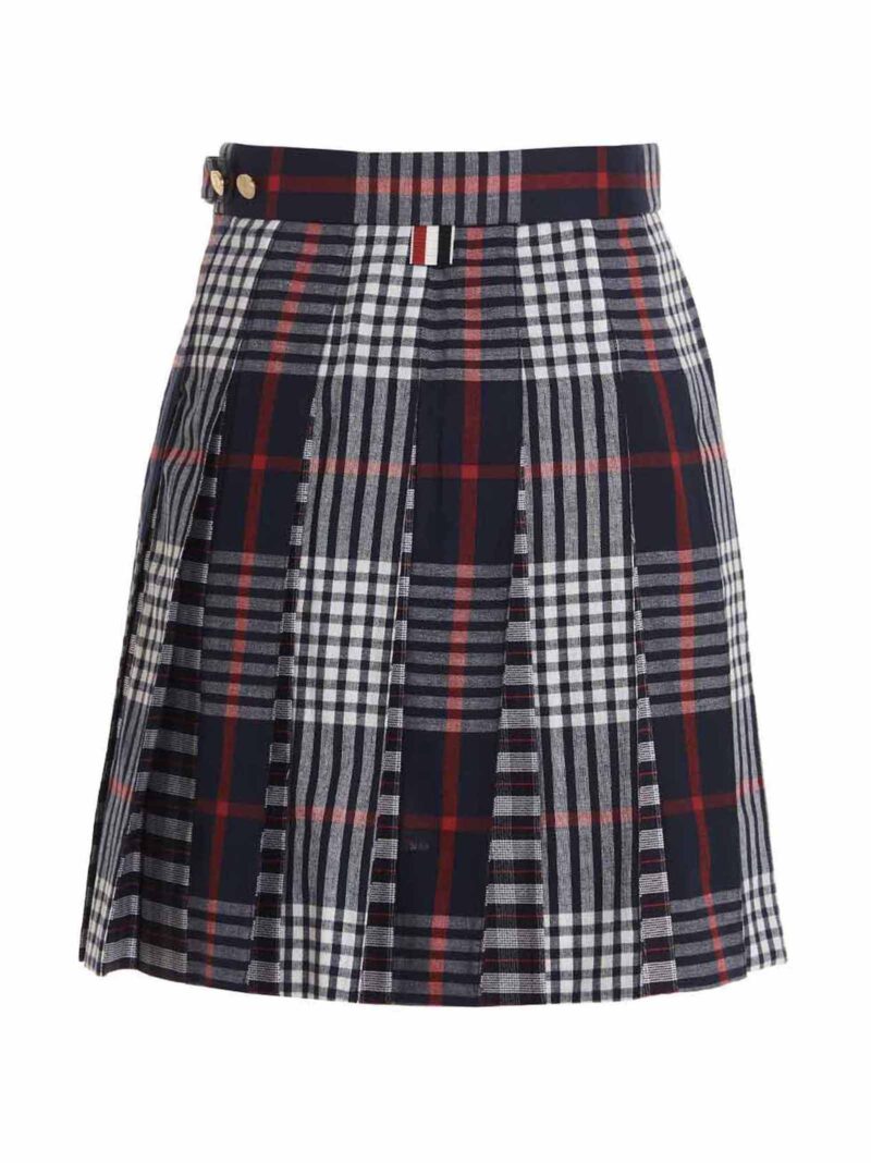 Check skirt FGC724AF0172960 THOM BROWNE Blue