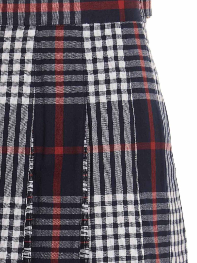 Check skirt Woman THOM BROWNE Blue