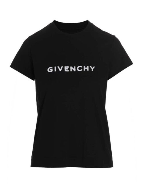 Velvet logo t-shirt GIVENCHY White/Black