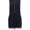 Openwork dress with pleated skirt THOM BROWNE Blue