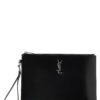 Logo leather iPad holder SAINT LAURENT Black