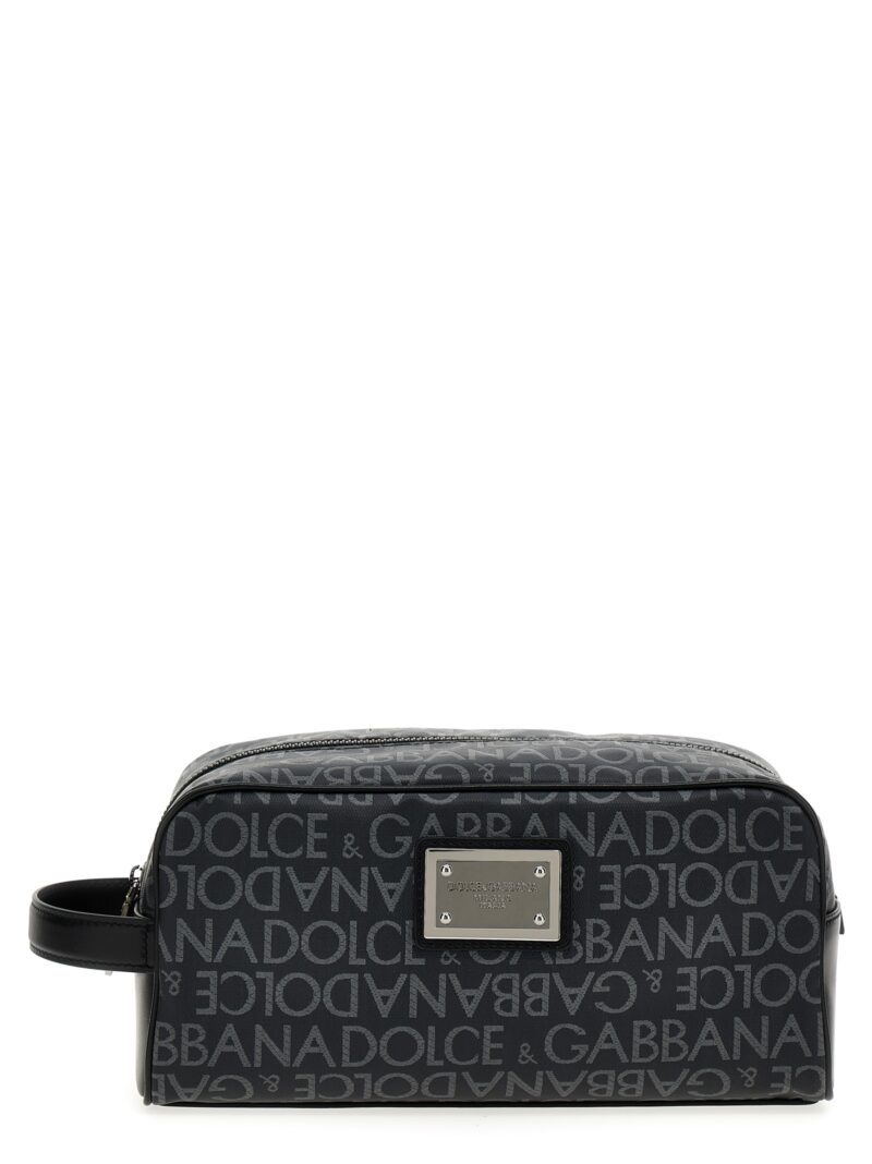 Leather toiletry bag DOLCE & GABBANA Black