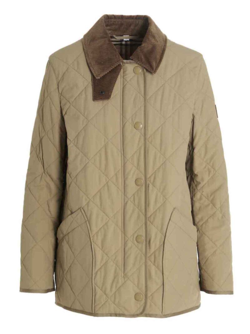 Quilted jacket BURBERRY Beige