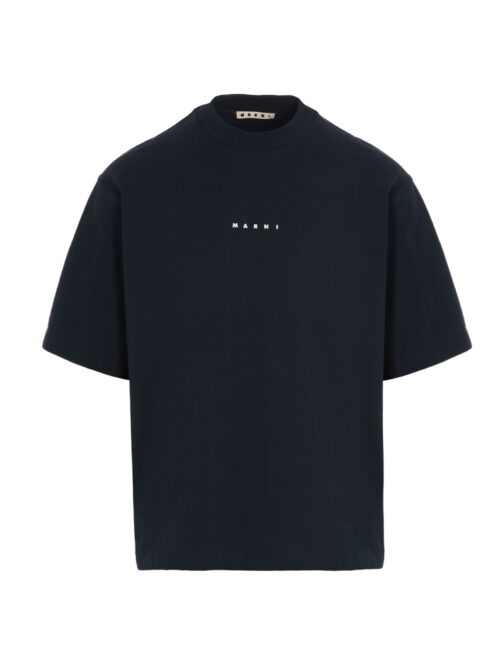 Logo printed t-shirt MARNI Blue