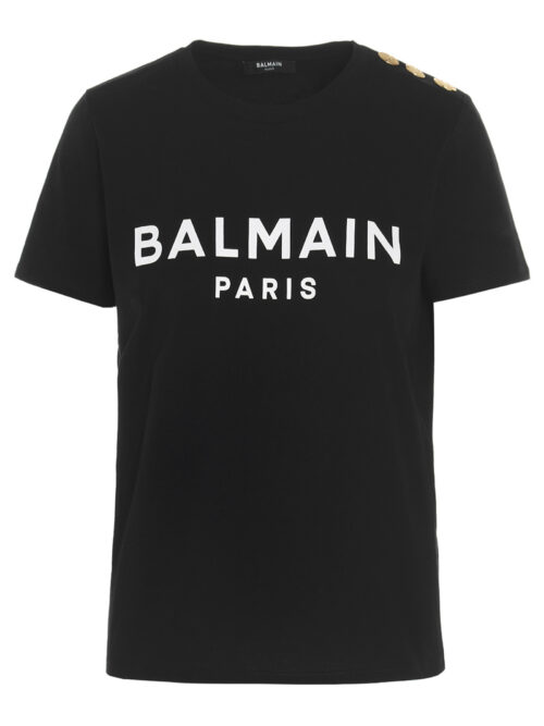 Logo print T-shirt BALMAIN White/Black