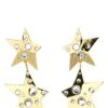 'Crystal Star Drop' earrings AREA Gold