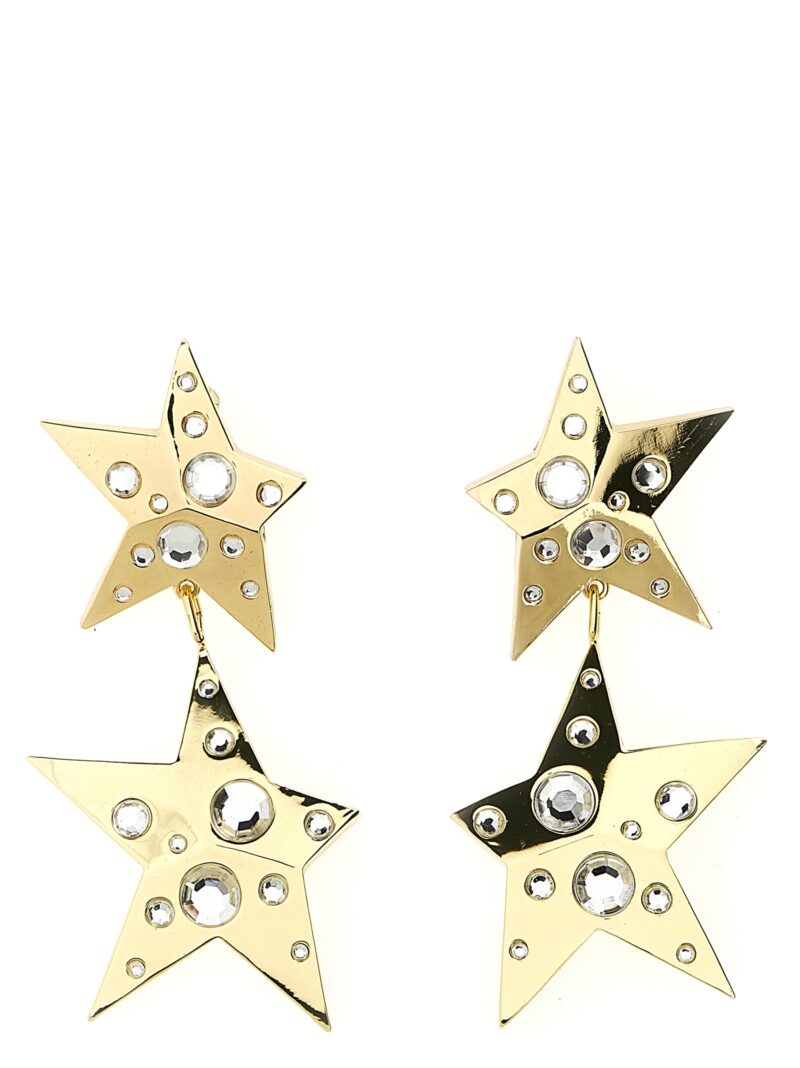 'Crystal Star Drop' earrings AREA Gold