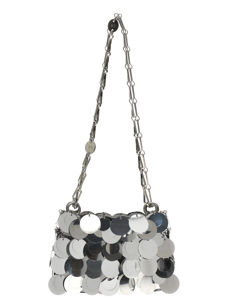 'Sparkle Discs Nano' shoulder bag PACO RABANNE Silver