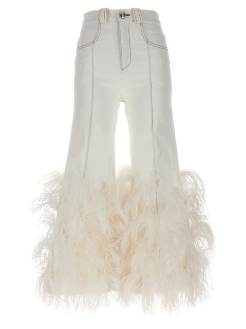 Feather jeans GIAMBATTISTA VALLI White