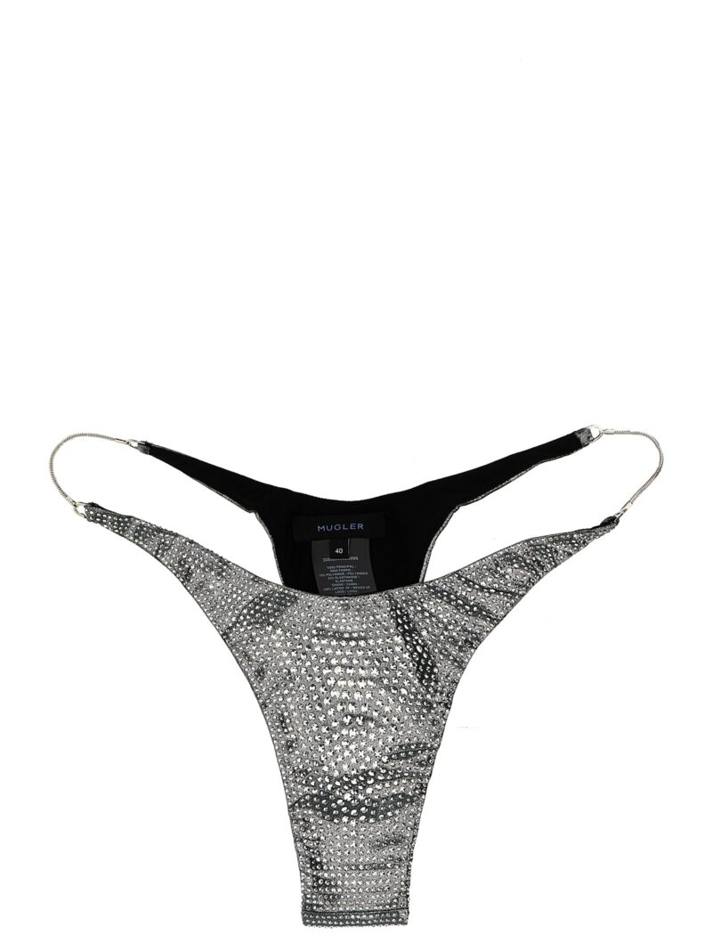 Rhinestone bikini briefs MUGLER Gray