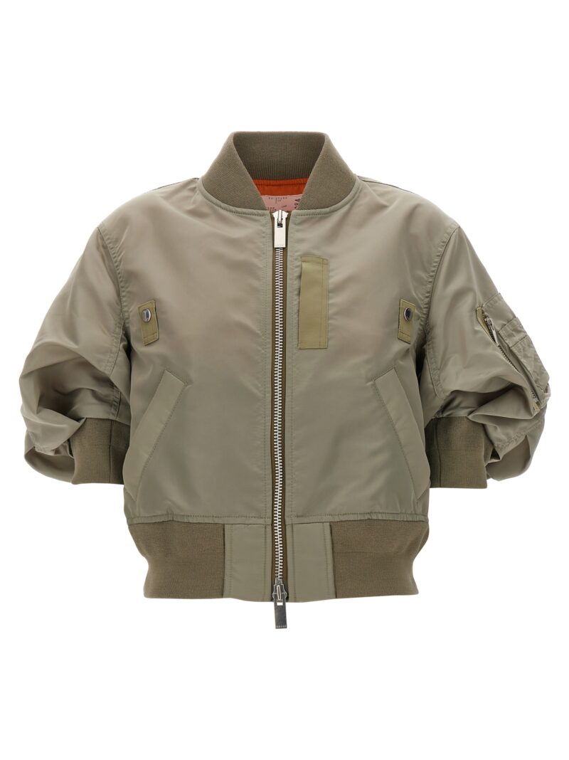 3/4 sleeve bomber jacket SACAI Green