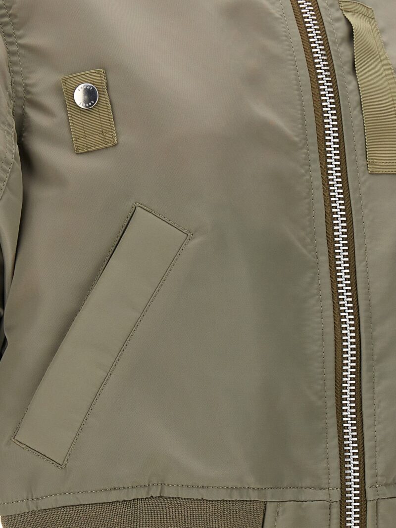 3/4 sleeve bomber jacket  SACAI Green