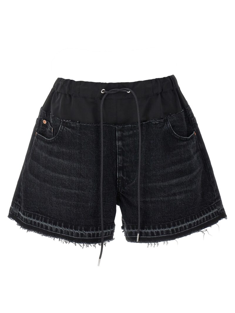 Denim shorts SACAI Black