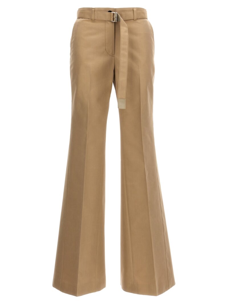 Gabardine flared trousers SACAI Beige