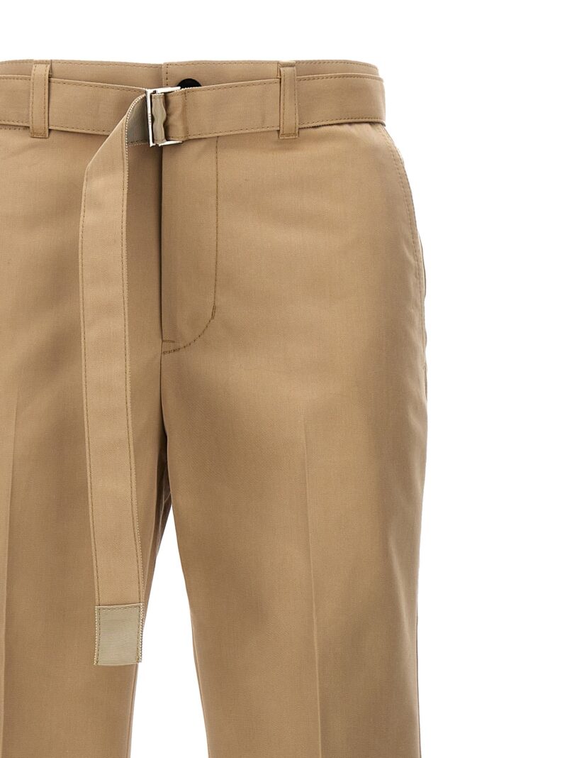 Gabardine flared trousers Woman SACAI Beige