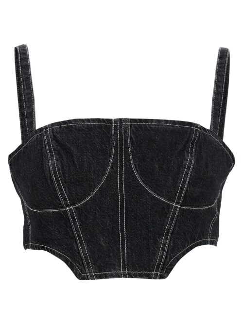 Bustier denim top KARL LAGERFELD Black