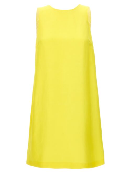 Satin dress with chain detail TWIN SET Yellow