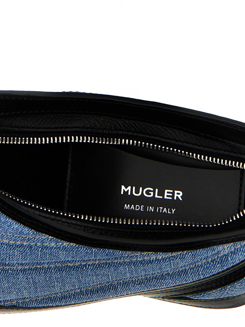 'small denim spiral curve 01' shoulder bag 100% calfskin leather (Bos Taurus) MUGLER Multicolor