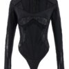 'multi-layer lingerie' bodysuit MUGLER Black