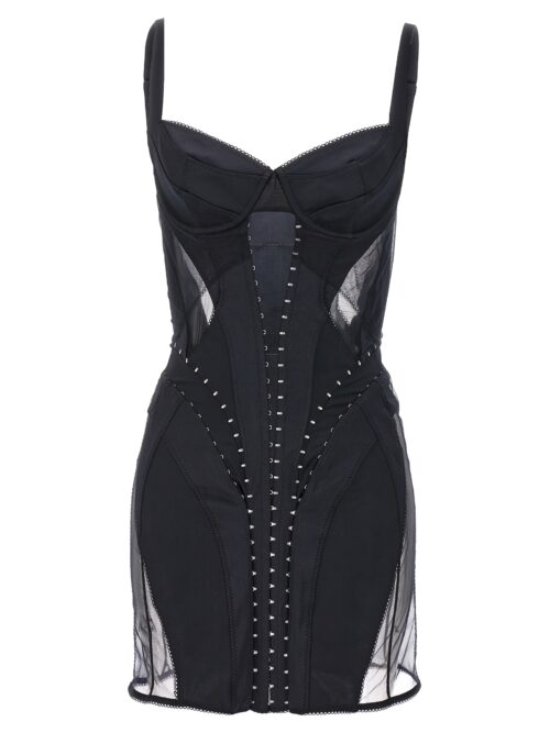 'lingerie corset' dress MUGLER Black