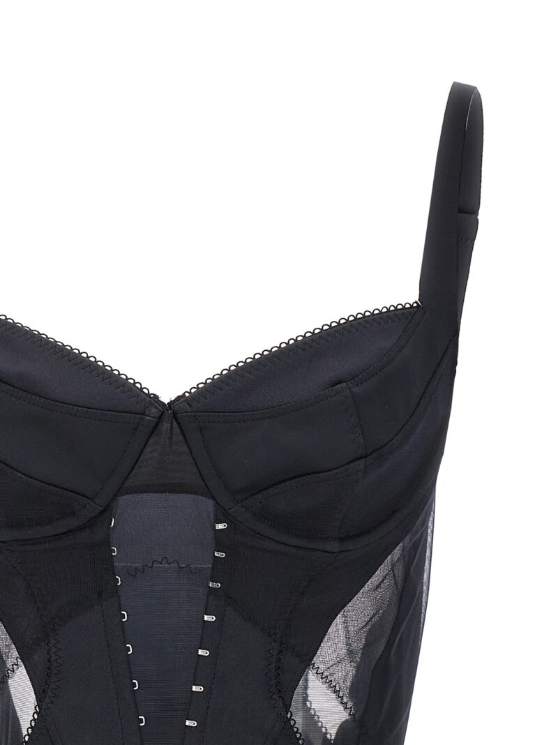 'lingerie corset' dress Woman MUGLER Black