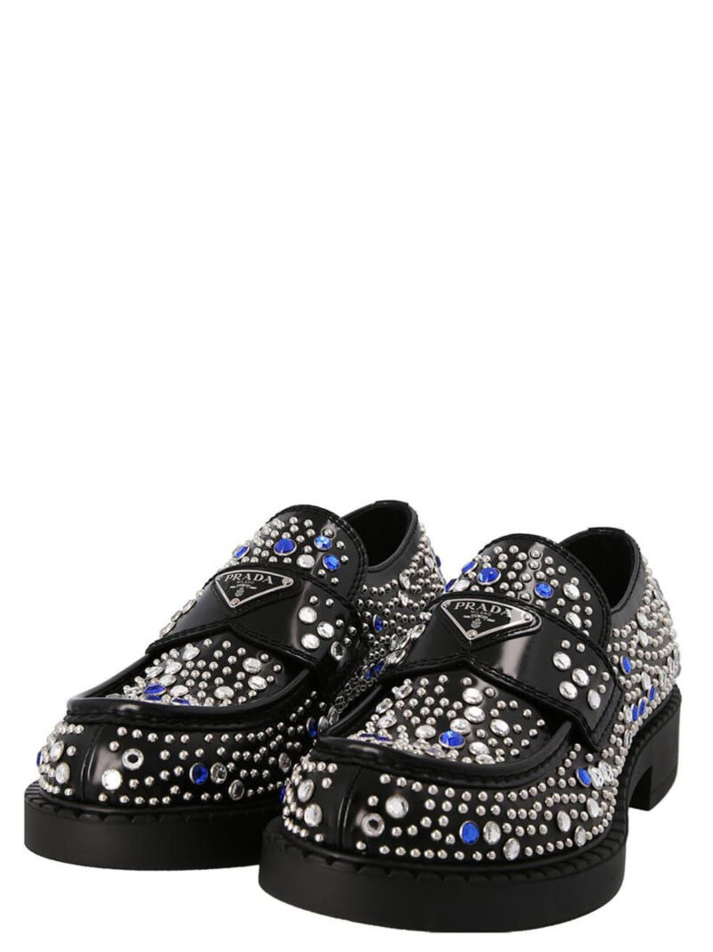 Sequin stud loafers 2DE1273D30F0632 PRADA Black