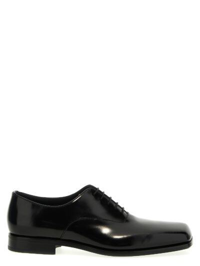 'Oxford' lace up shoes PRADA Black