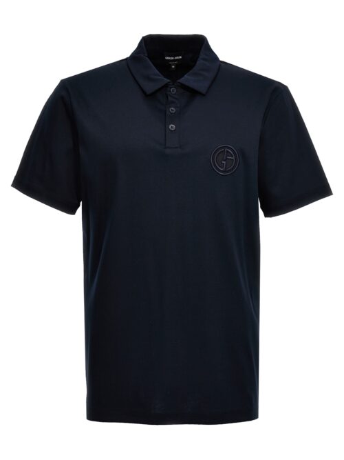 Logo embroidery polo shirt GIORGIO ARMANI Blue