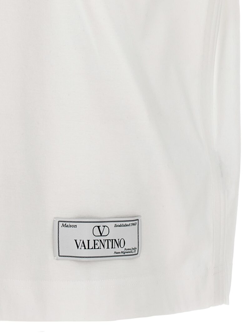 'Maison Valentino label' T-shirt 100% cotton VALENTINO GARAVANI White