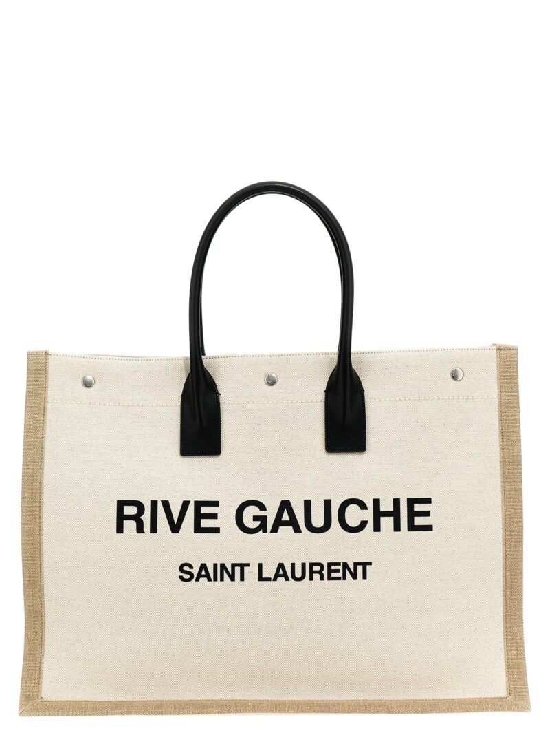 'Rive Gauche' large shopping bag SAINT LAURENT White/Black
