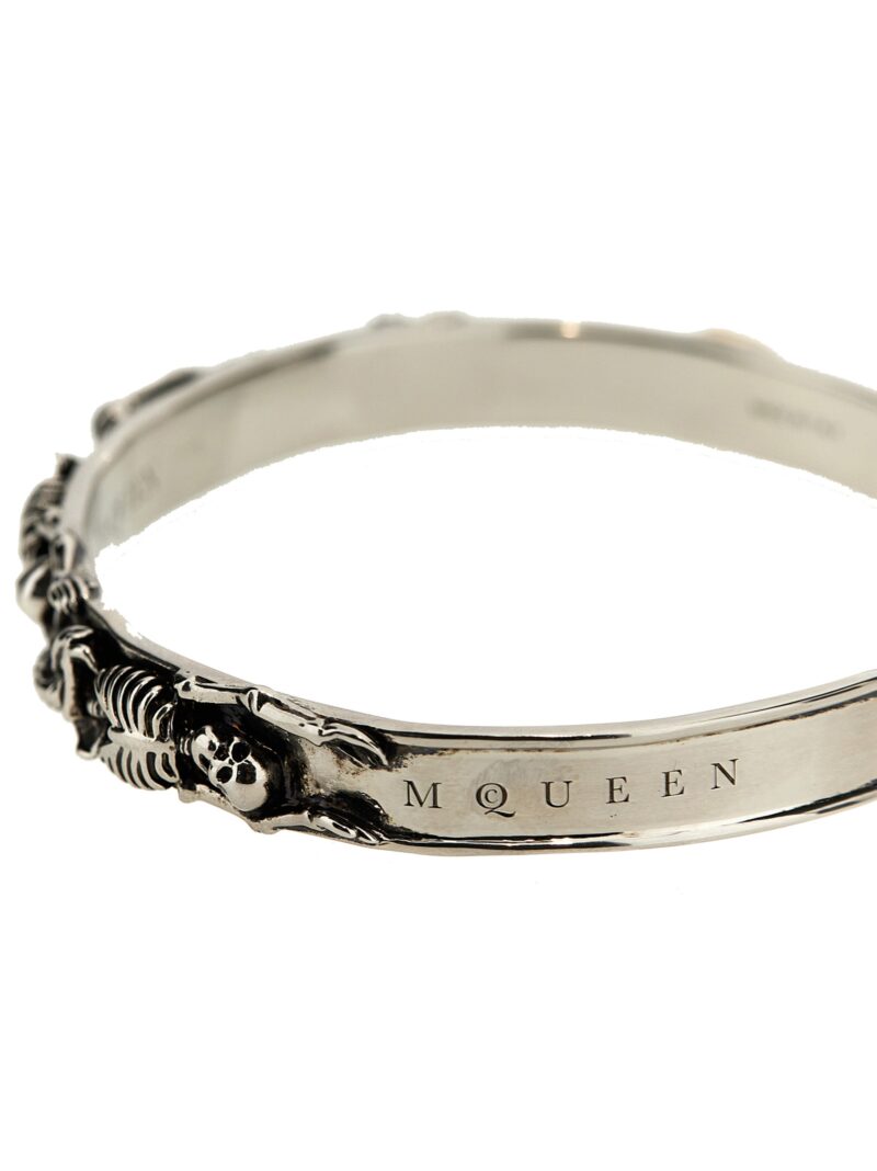 Skeleton bracelet 100% brass ALEXANDER MCQUEEN Silver