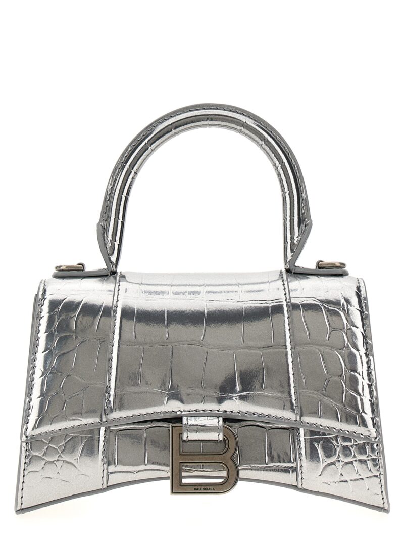 'Hourglass XS' handbag BALENCIAGA Silver