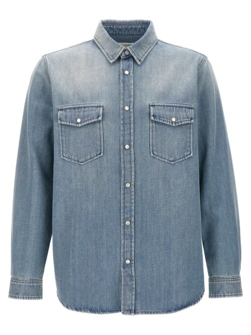 Denim shirt SAINT LAURENT Light Blue