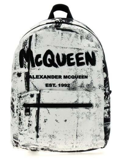 'Metropolitan' backpack ALEXANDER MCQUEEN White/Black